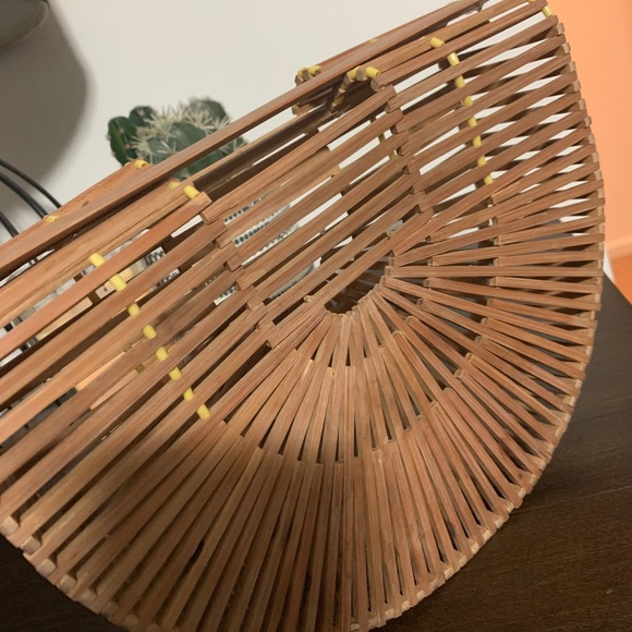 Handbags - Vintage Bamboo half moon purse/clutch